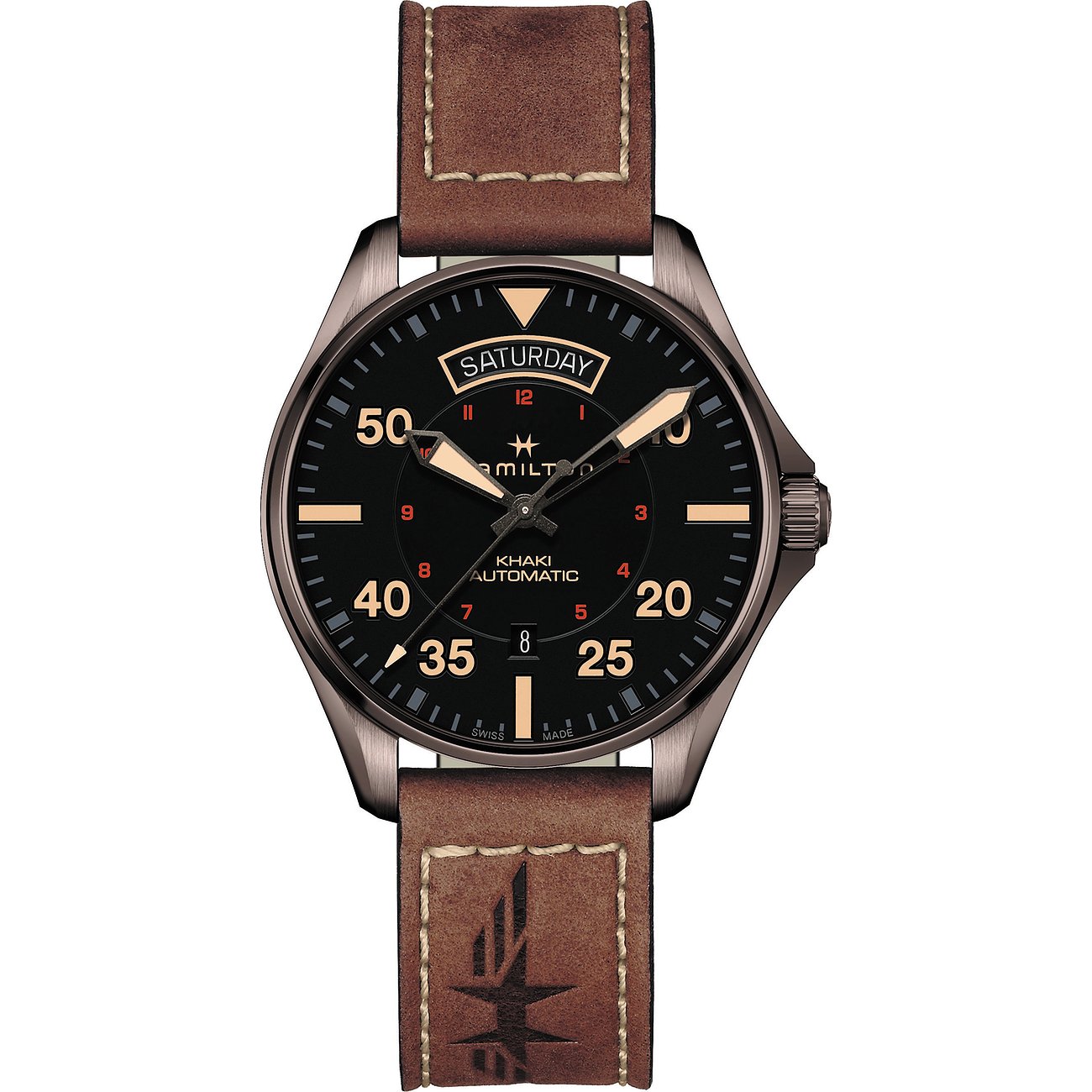 Hamilton Herrenuhr Khaki Aviation Pilot Day Date Auto H64605531