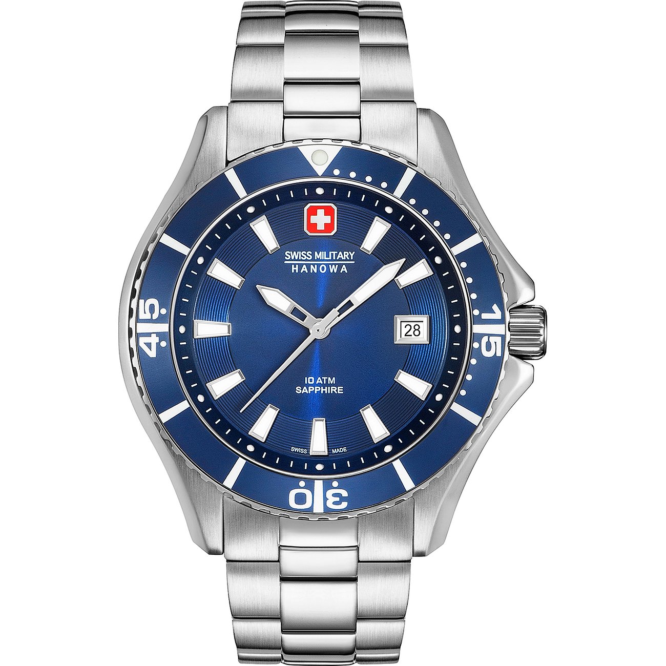 Swiss military hanowa 10 atm sapphire top