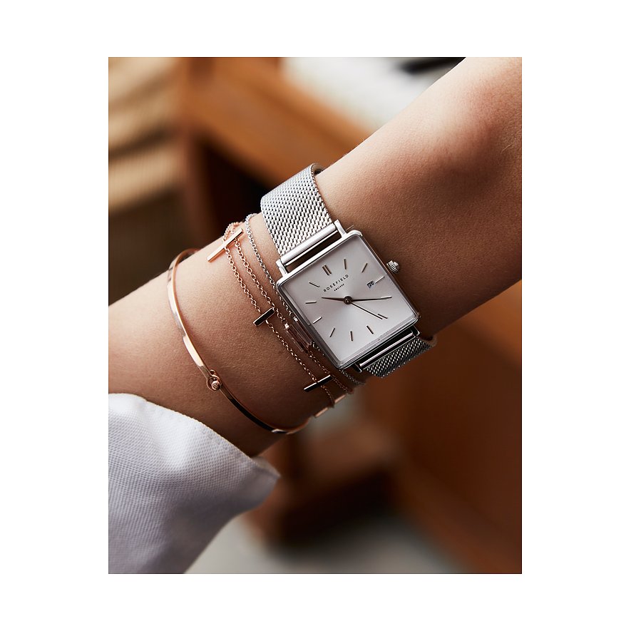 Mesh Rosefield Uhr Einstellen Rosefield Uhr The Boxy QWSS-Q02