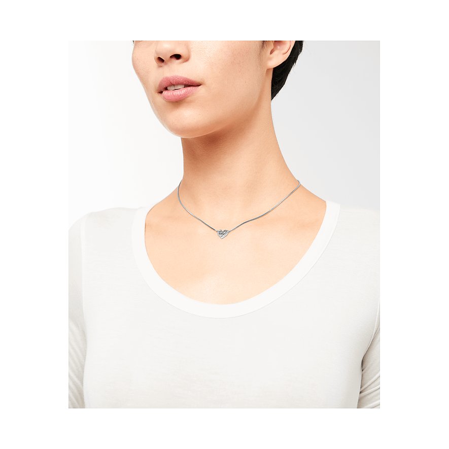 Liebeskind Berlin Collana Cuore In Acciaio Inox 45 Cm – Regalo Perfetto Per San Valentino O La Festa Della Mamma