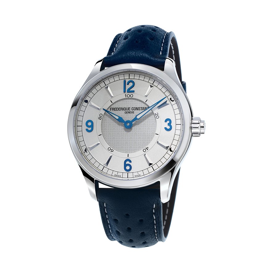 Frederique Constant Smartwatch Horological Smartwatch FC-282AS5B6, Herren, 375er Edelstahl, Armband: Kalb, Quarz, analog