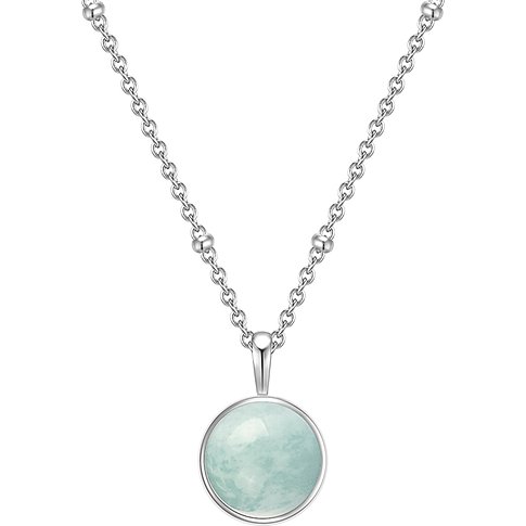 Glanzstücke München Silberkette mit Amazonit-Anhänger.
