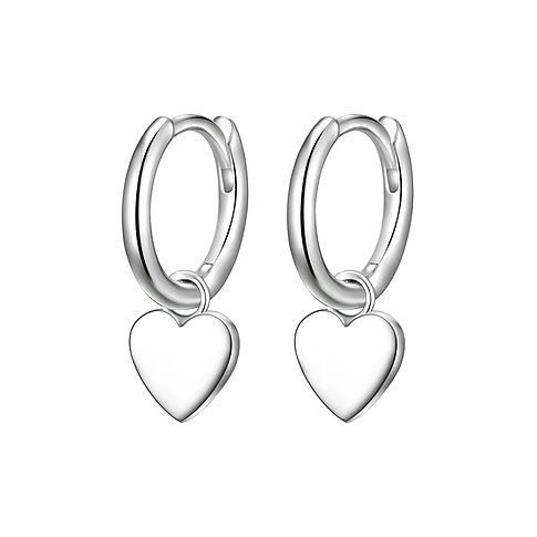 Glanzstücke München örhängen i 925 sterlingsilver med hjärtformade hängen.