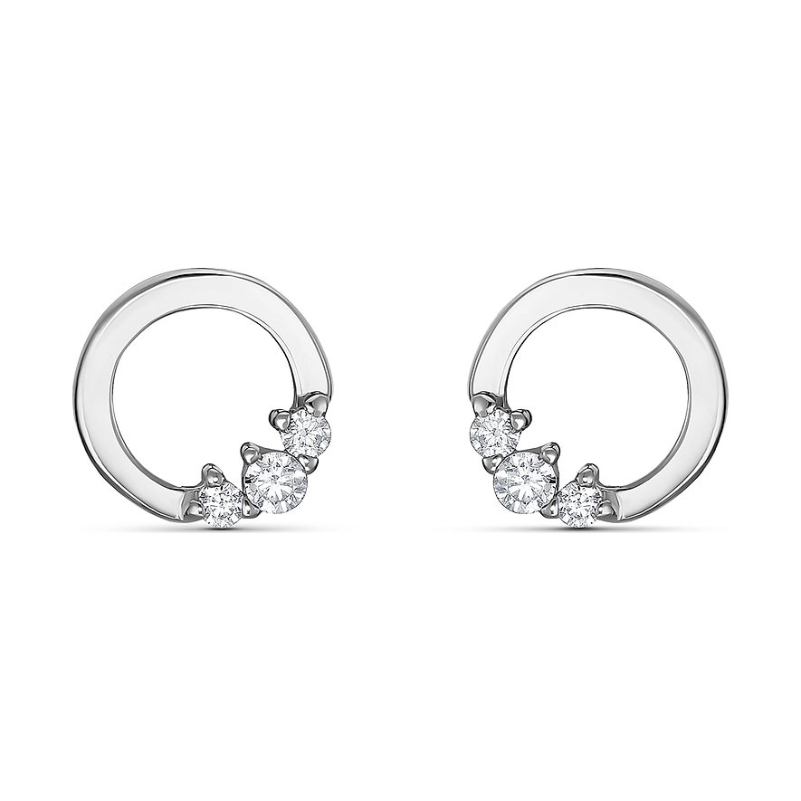 

QOOQI Ohrstecker 87769224 925er Silber rhodiniert