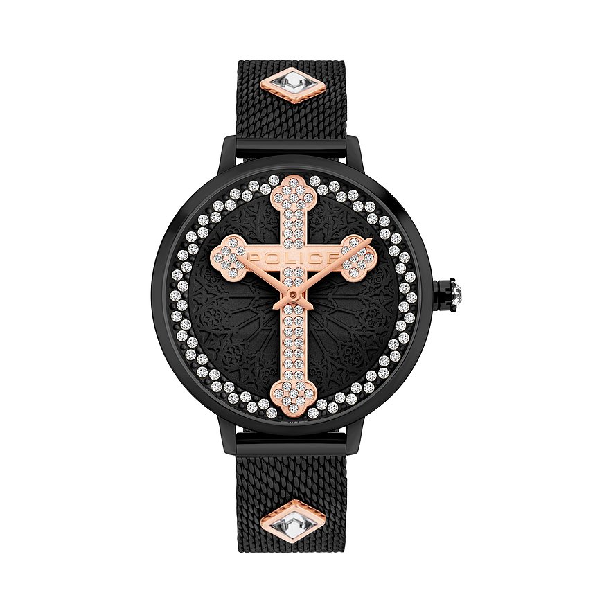 Police Orologio Uomo-Donna Al Quarzo Con Cinturino In Acciaio Inox PL16031MSB.02MMA - Quadrante Analógico, Design Iconico