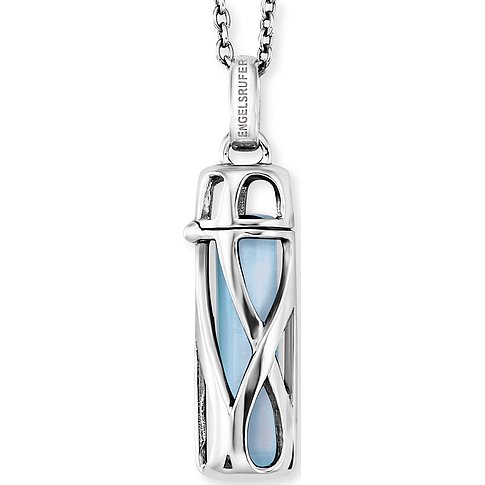 Engelsrufer Halsschmuck aus 925er Silber mit Achat und geschwungenem Design.