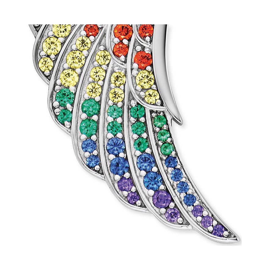 Collana Engelsrufer Con Ali E Zirconi Multicolori In Argento 925