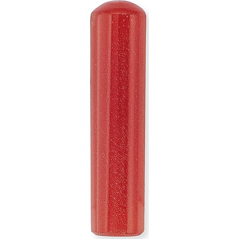 Pierre de jaspe rouge Engelsrufer, cylindrique à sommet arrondi, à utiliser comme insert de bijou.