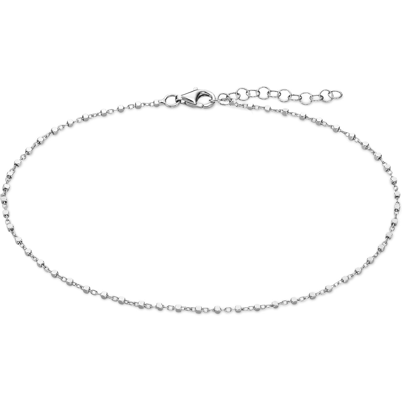 CHRIST silbernes Armband aus 925er Silber mit kleinen Perlen und Karabinerverschluss.