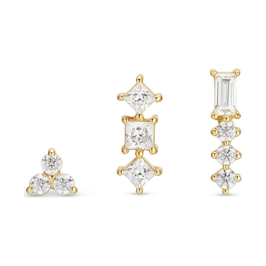 

QOOQI Boucles d'oreilles à fermoir à poussette 88006976 925 Argent