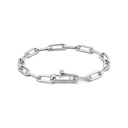 Ti Sento - Milano Armband aus Sterlingsilber, bestehend aus Gliedern mit Schließe mit Zirkonia-Verzierung.