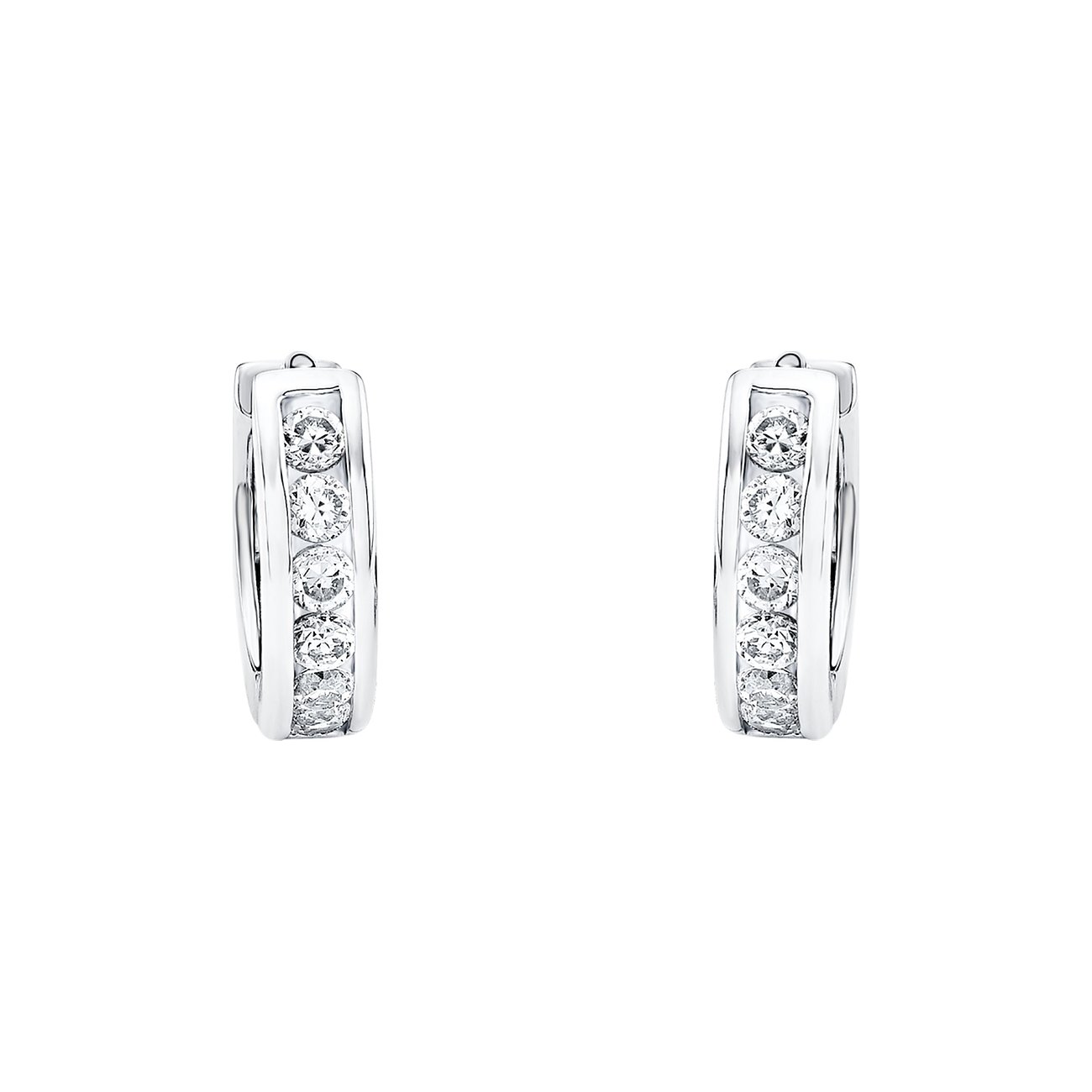 s.Oliver Creolen aus 925er Silber mit mehreren runden Zirkonia-Farbsteinen in Kanalfassung.