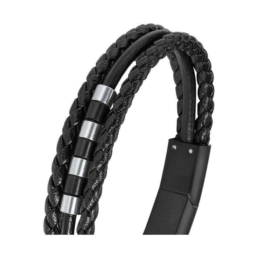 

s.Oliver Bracelet 2018842 Acier inoxydable, Cuir
