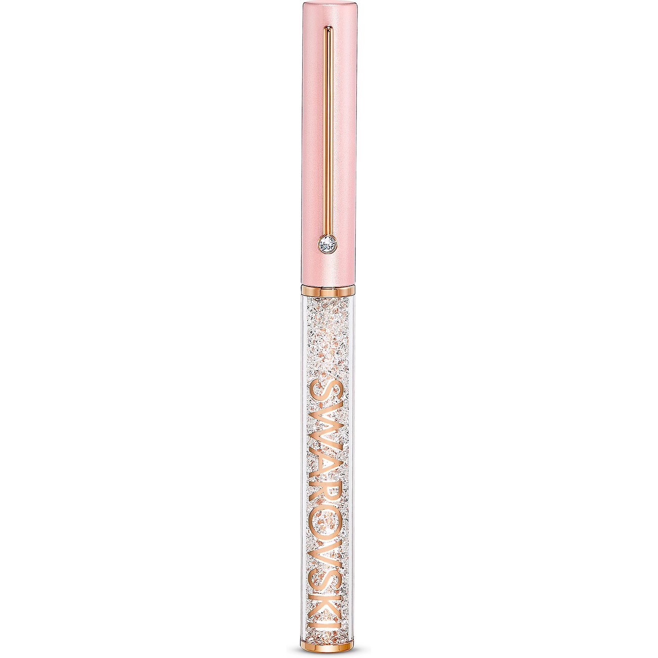Swarovski Stift mit roségoldfarbenem Metall und Swarovski-Kristallen.