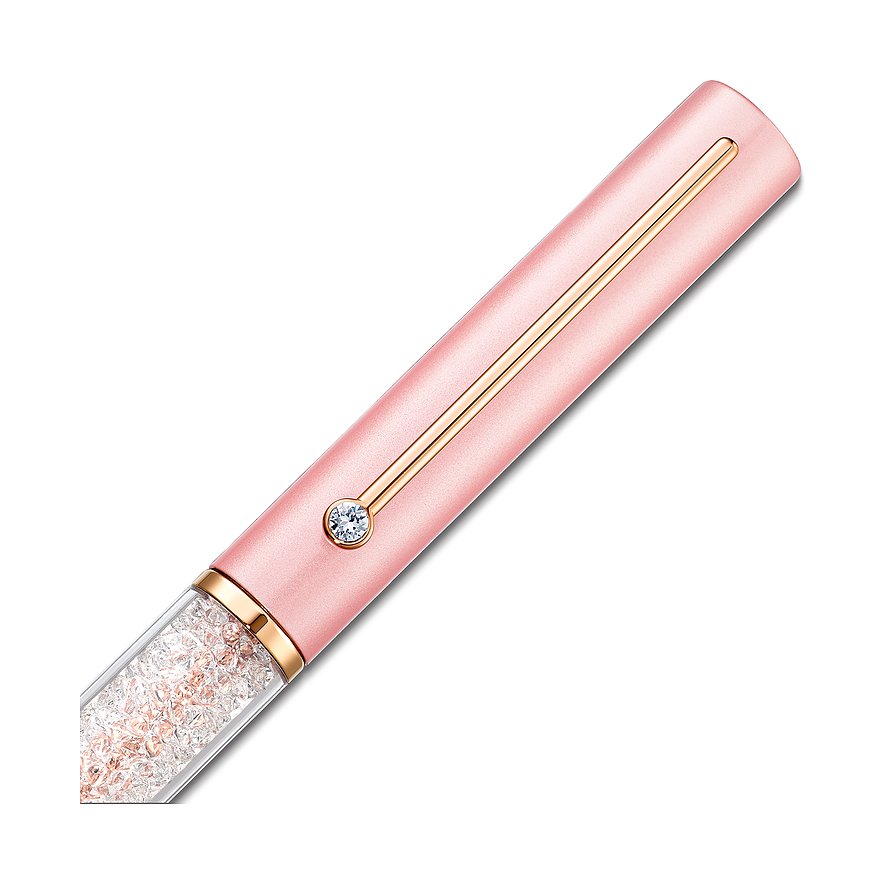 Swarovski Stift mit roségoldfarbenem Metall, Kristall-Elementen und einem Stein.