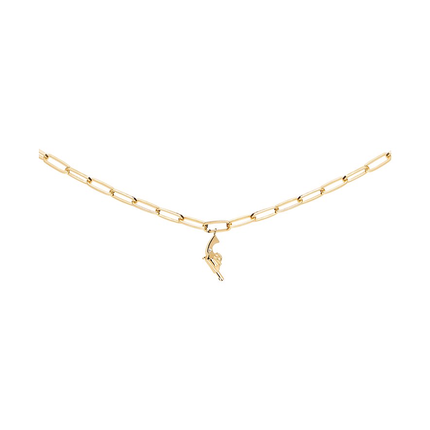 Collana Donna Paola Flame Silver – Argento 925 Placcato Oro, Lunghezza Regolabile