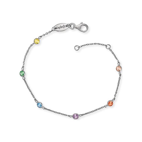 Bracelet Engelsrufer en argent 925 avec zirconias colorés.