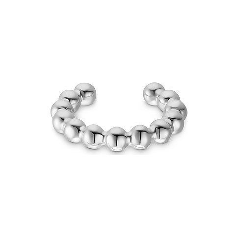 CHRIST Ohrschmuck aus 925er Silber. Ein formschöner, perlenartiger Ear Cuff in glänzendem Silber.