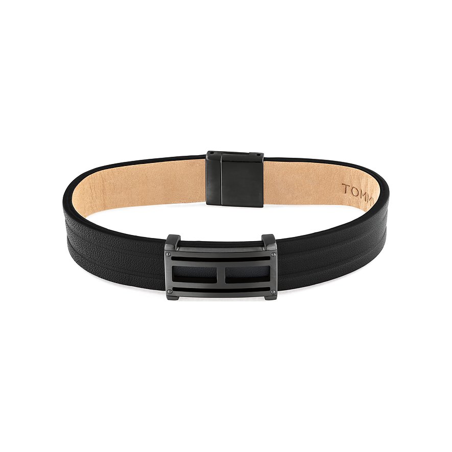 Tommy Hilfiger Bracelet 2790268S Acier inoxydable, Cuir