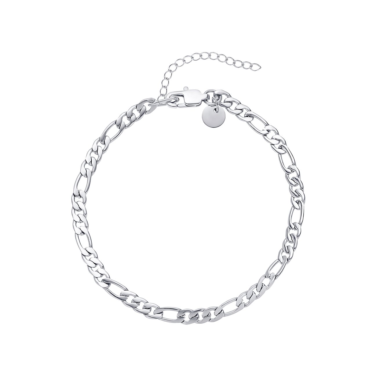 Noelani Armband aus Edelstahl, bestehend aus einer Kette mit rechteckigen und ovalen Gliedern.