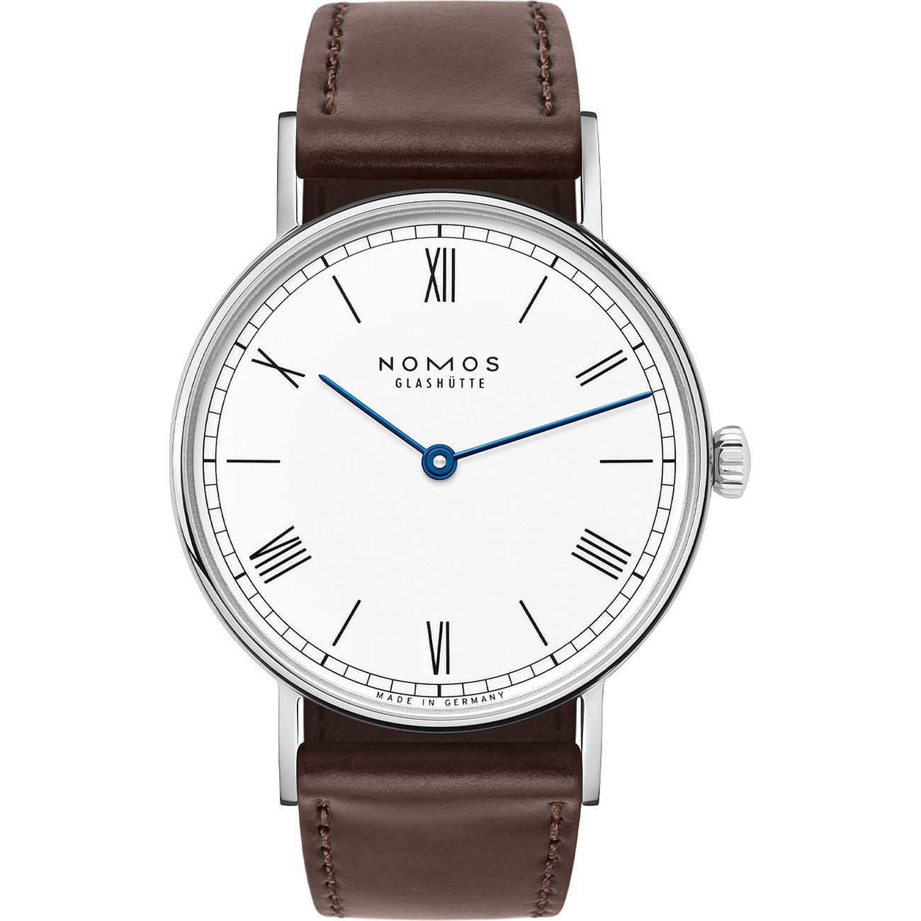 Nomos Glashütte Damenuhr Ludwig 33 Duo emailleweiss 242