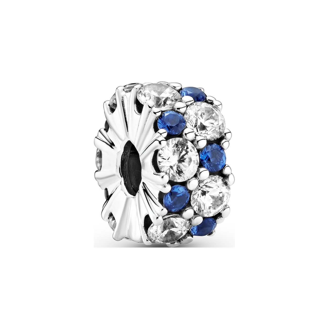 Pandora Charm Timeless Klarer \u0026 blau funkelnder Clip 799171C01