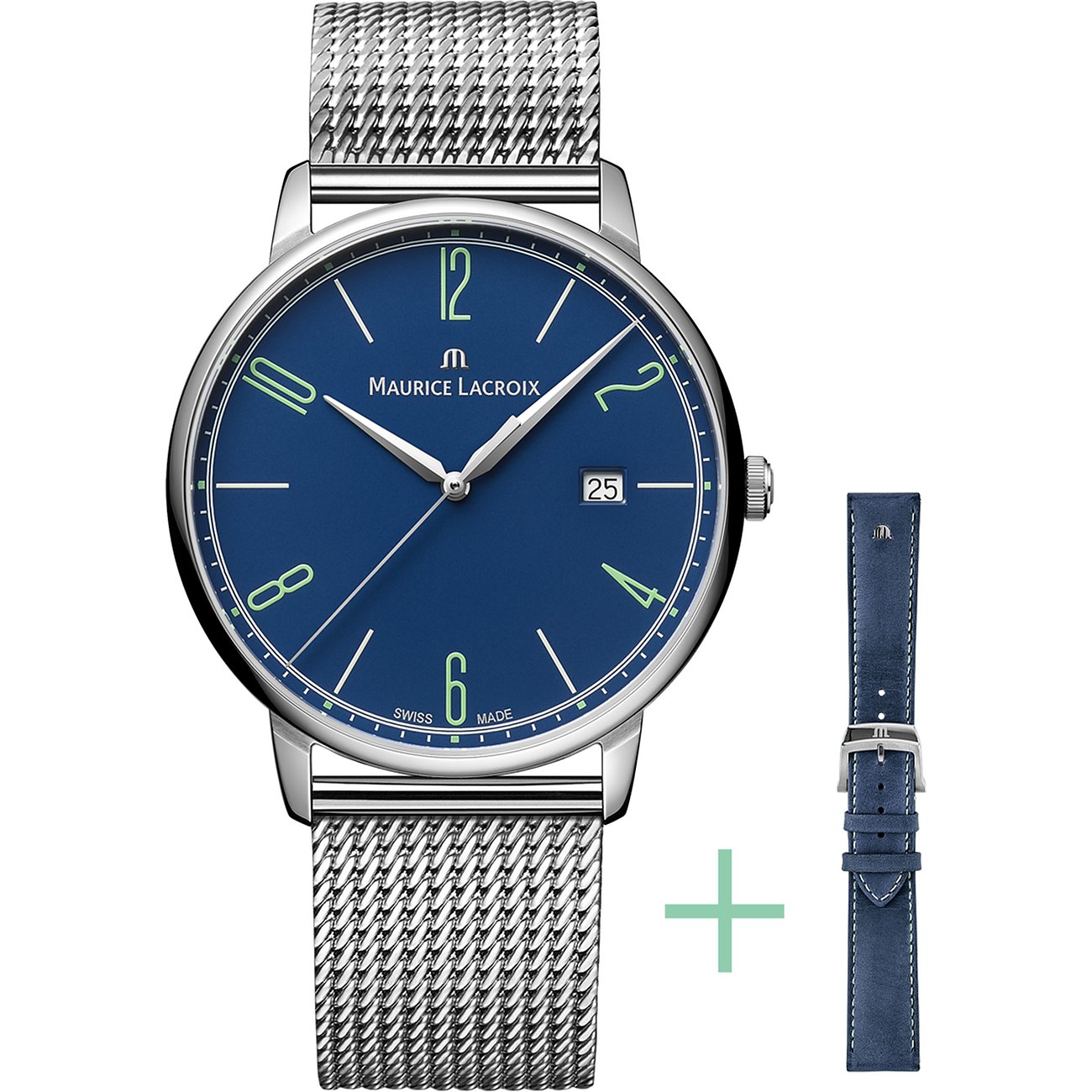 Maurice Lacroix Uhren-Set inkl. Wechselarmband Eliros Date EL1118-SS00E-420-C