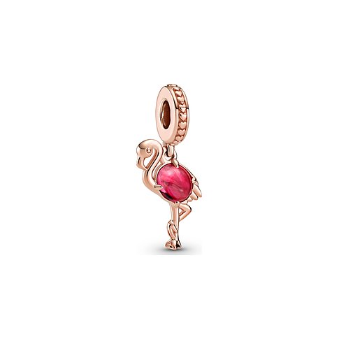 Pandora Charm Moments Flamingo mit rosafarbenem Murano-Glas 789431C01
