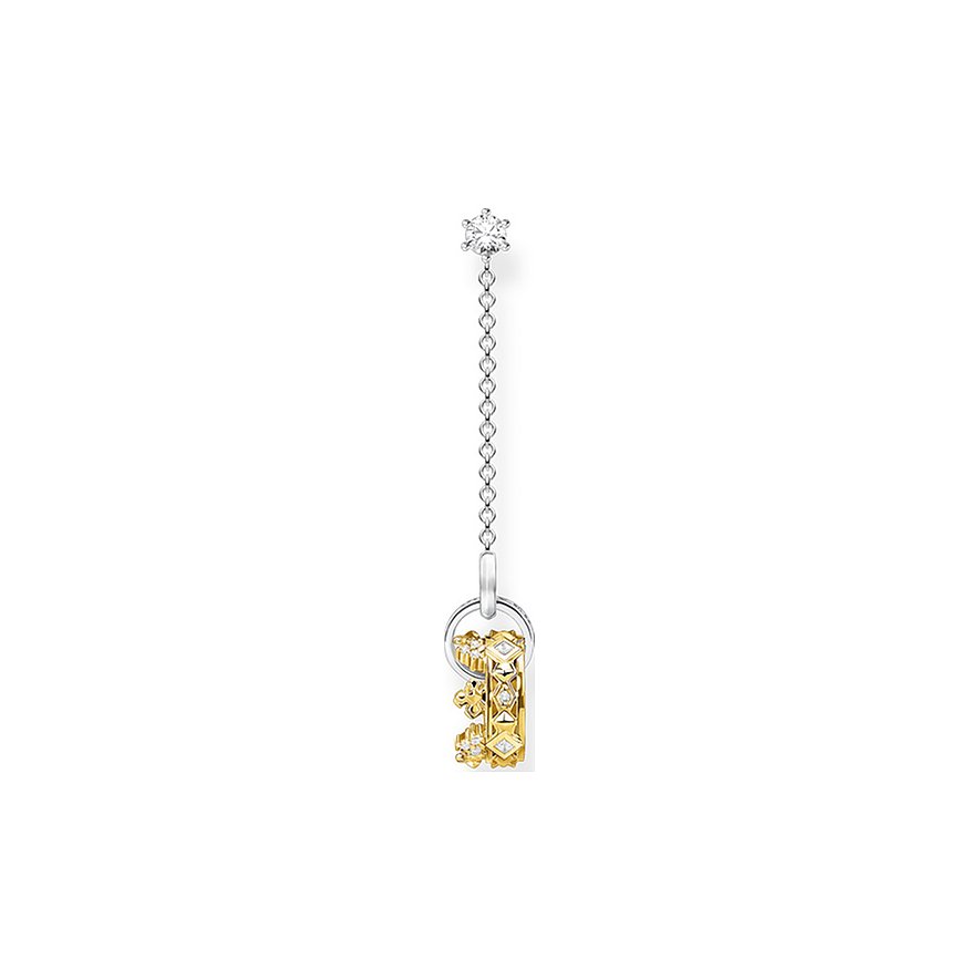 Orecchino Singolo THOMAS SABO In Argento 925 Con Corona E Zirconi - Modello Together H2126-849-7