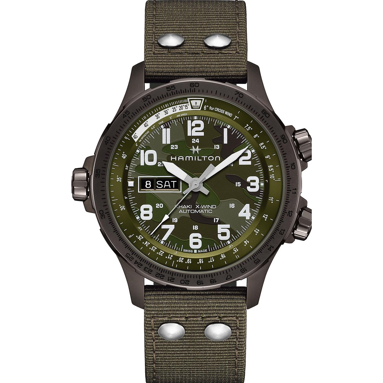 Hamilton Chronograph Khaki Aviation X-Wind Day Date Auto H77775960