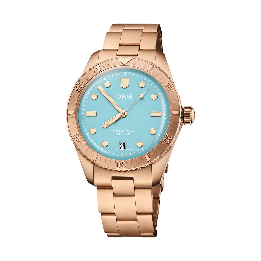 Oris Damenuhr Cotton Candy 01 733 7771 3155-07 8 19 15, Unisex, Bronze, Armband: Metall, Automatik, analog