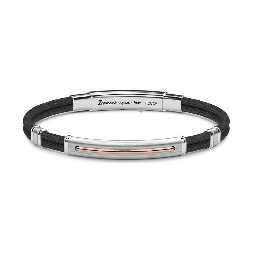 

Zancan Bracelet EXB758R-NE Textile, 925 Argent, 750 Or rose