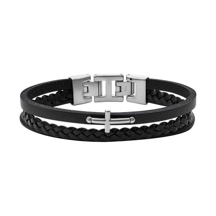 

Fossil Armband JF03855040 Leder, Edelstahl