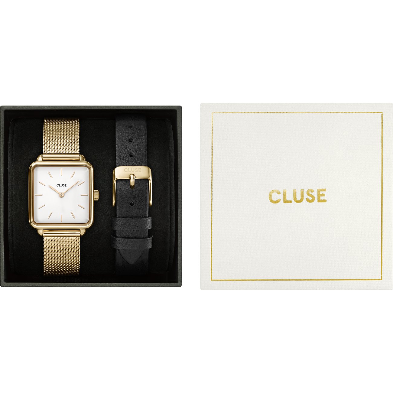 Cluse Uhren-Set inkl. Wechselarmband La Tétragone CG10318