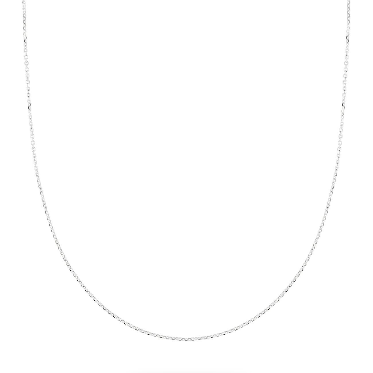 FAVS 925 sterlingsilver halsband som en filigran ankarkedja med en V-formad utveckling i förgrunden.