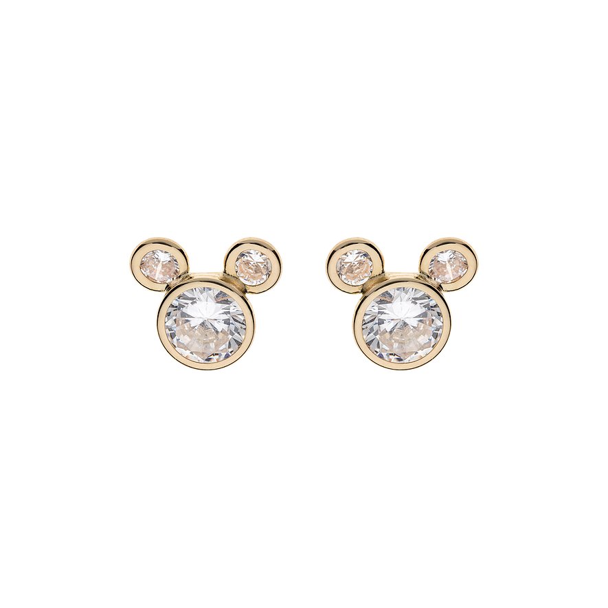 Disney Boucles d'oreilles à fermoir à poussette Mickey Mouse E400391ZWL-B 375 Or jaune