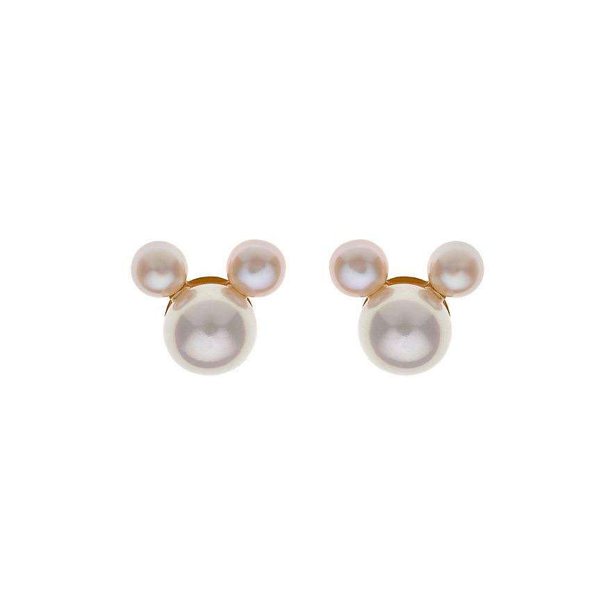 Disney Boucles d'oreilles à fermoir à poussette Mickey Mouse E400633MAL 375 Or jaune