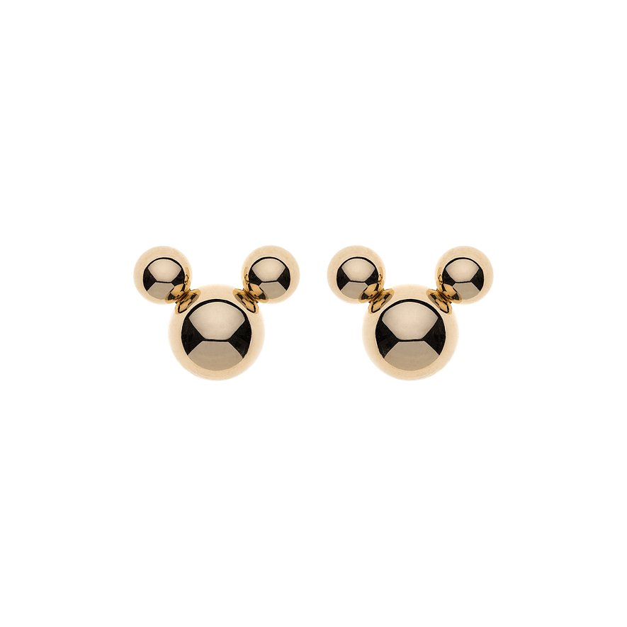 Disney Boucles d'oreilles à fermoir à poussette Mickey Mouse E401223L 375 Or jaune