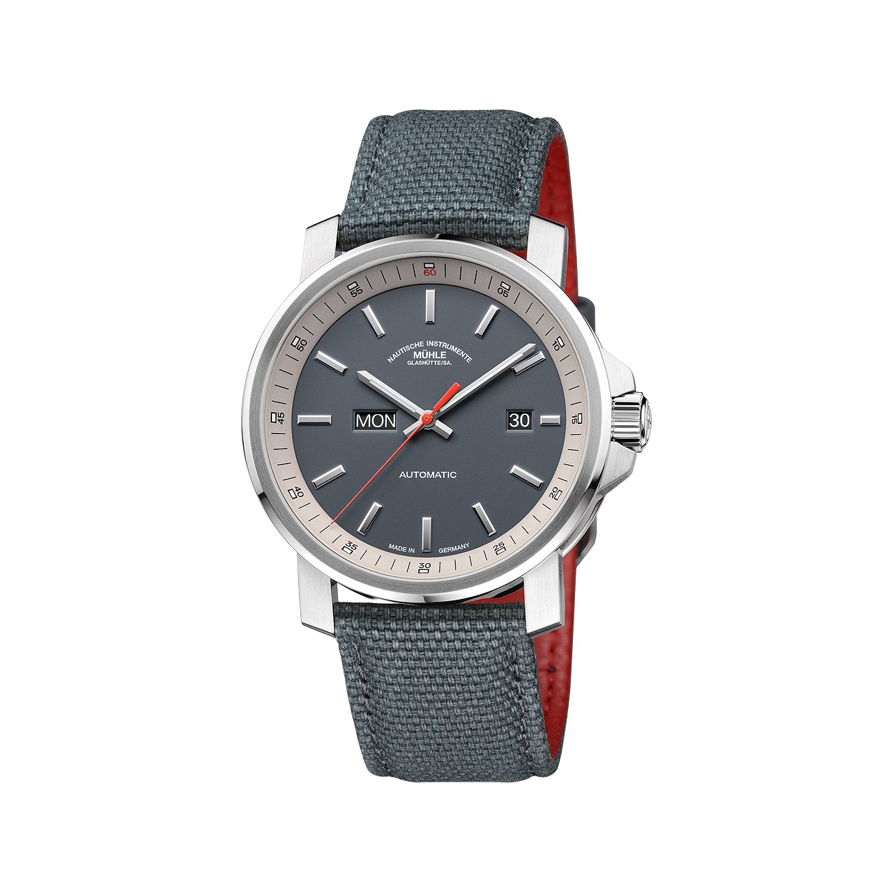 Mühle-Glashütte Herrenuhr 29er Big Tag/Datum M1-25-34-CB