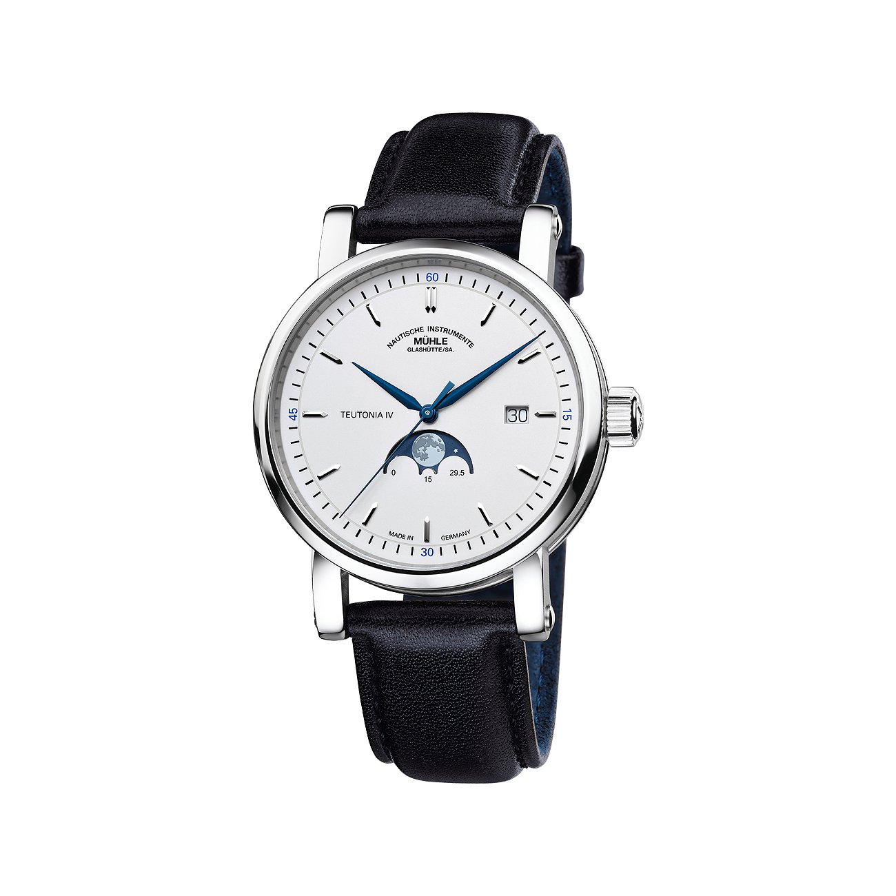 Mühle-Glashütte Herrenuhr Teutonia IV Mondphase M1-44-05 LB
