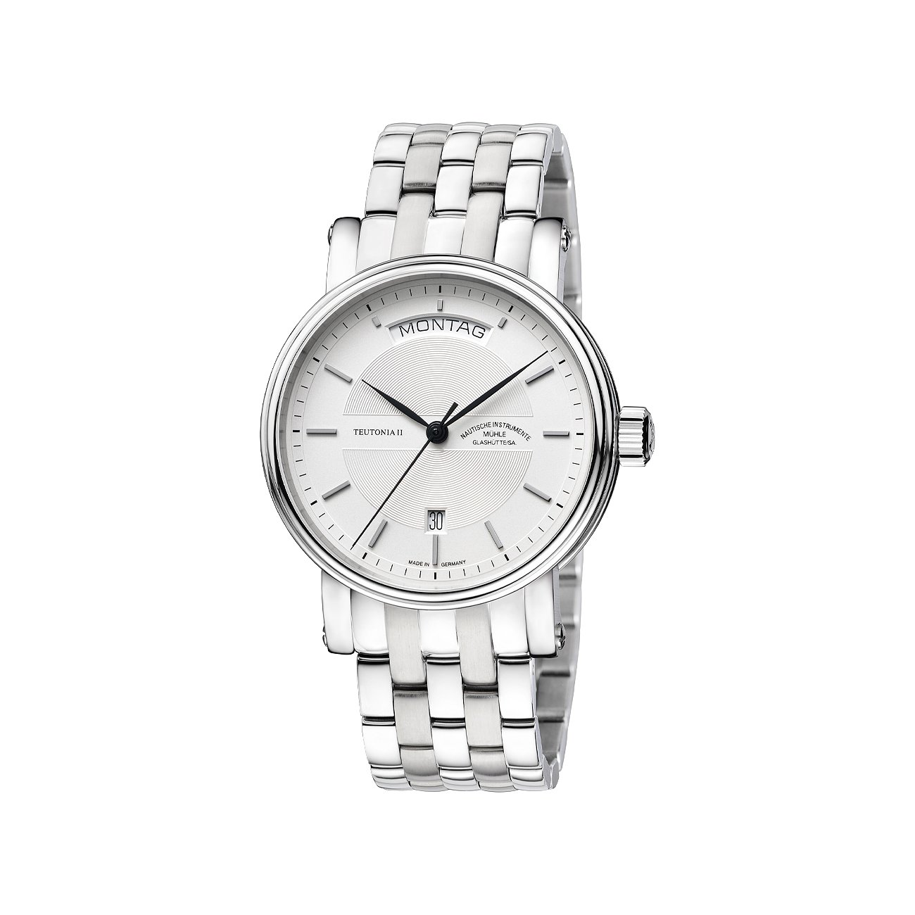Mühle-Glashütte Herrenuhr Teutonia II Tag/Datum M1-33-65 MB