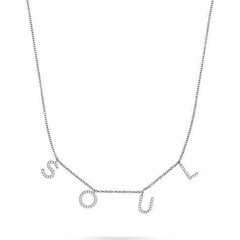 CHRIST X YOU Kette mit Buchstabenanhängern, besetzt mit Zirkonia.