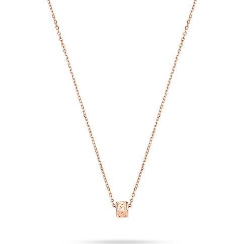 CHRIST X YOU Halskette aus rosévergoldetem Silber mit Buchstaben-Anhänger.