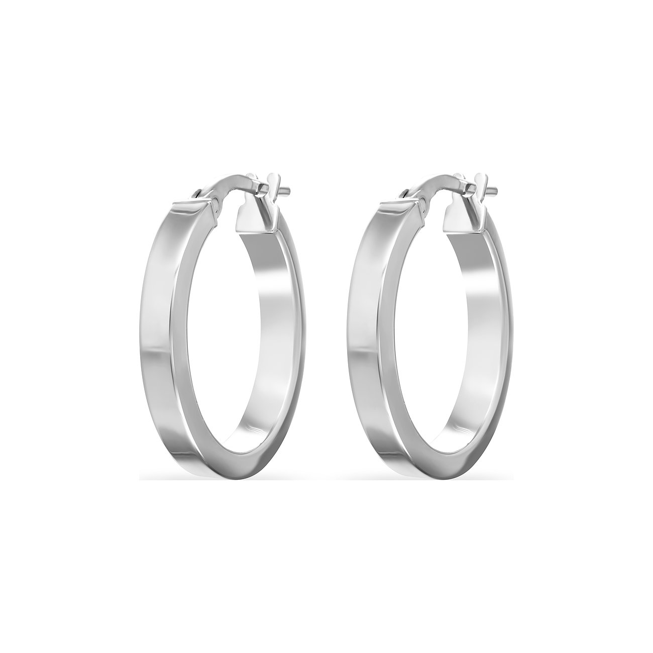 FAVS øreringe af 925 sterling sølv, poleret, oval.