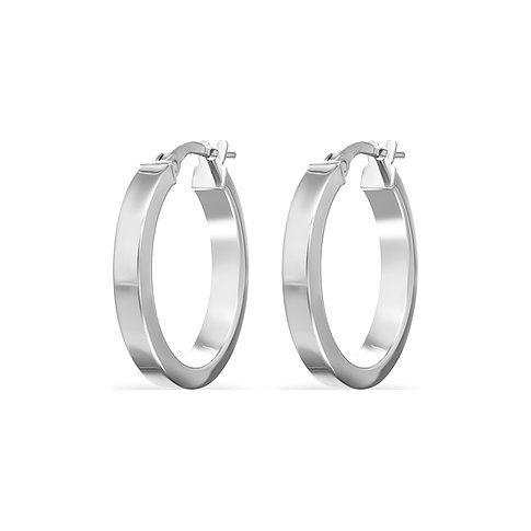 FAVS Ohrringe aus 925er Silber, poliert, oval.