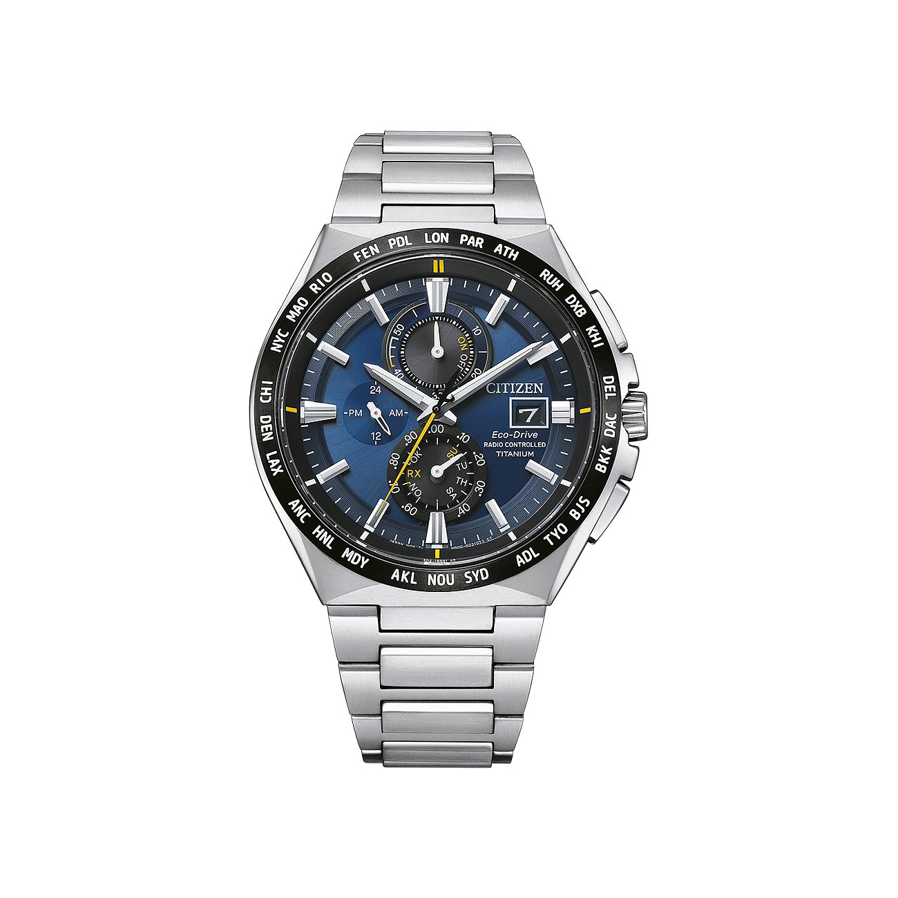 Citizen Herrenuhr Funkuhr Super Titanium Eco Drive AT8234-85L