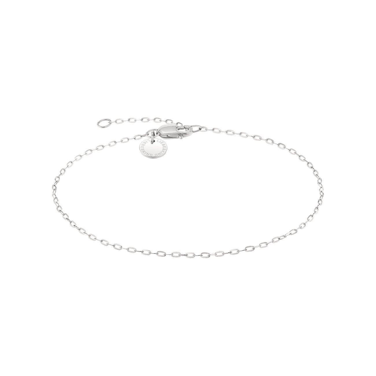 LIEBESKIND Berlin Damen Armband Edelstahl - Kugelarmband Rhodium 17cm