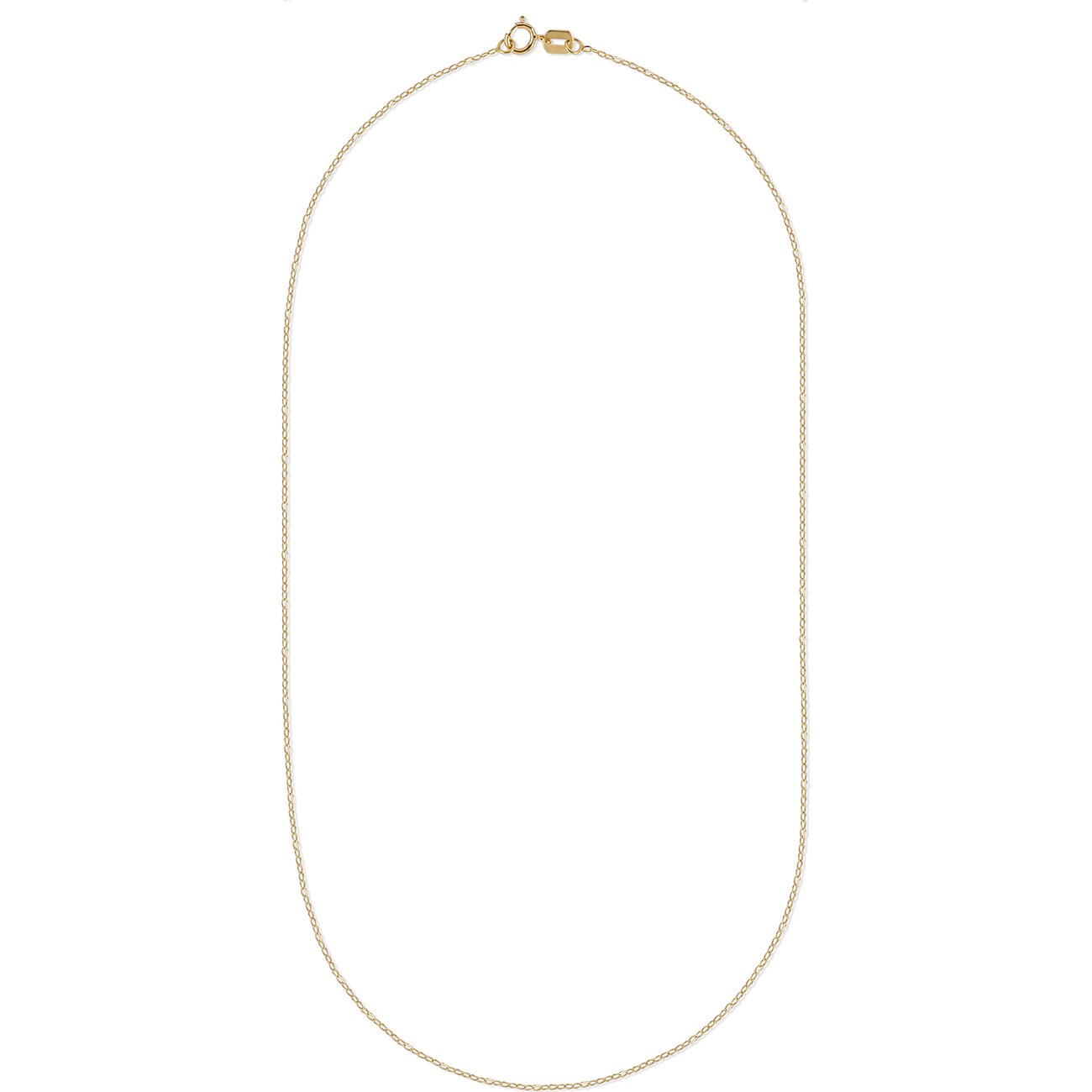 FAVS Halskette aus Gelbgold 375, filigrane Kette mit Federringverschluss, auf weißem Hintergrund.