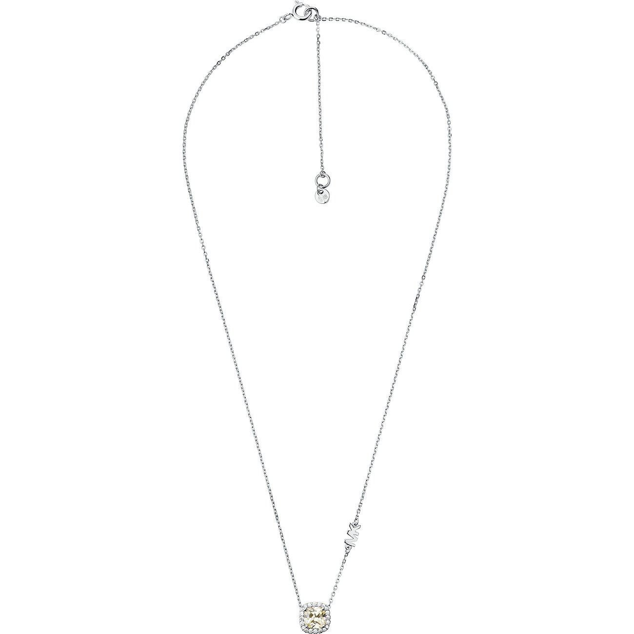 Michael Kors Kette aus 925er Silber mit Zirkonia und MK-Logo.