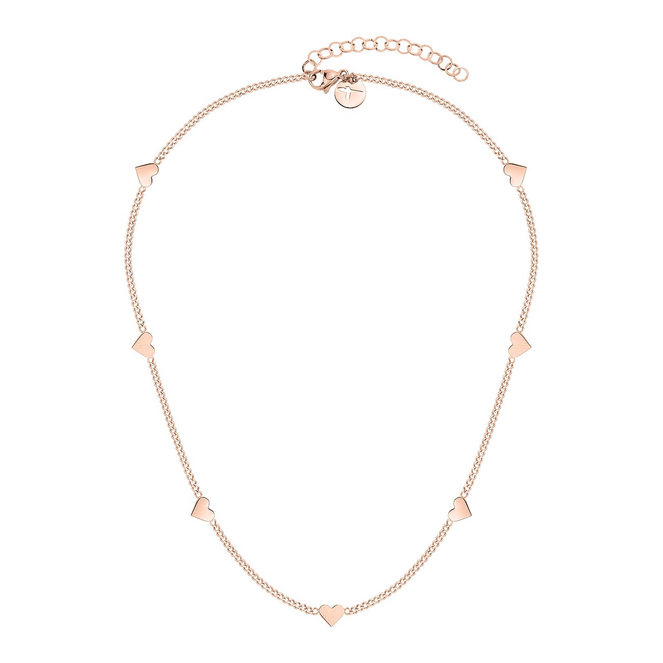 Bracciale Tamaris TJ-0210-B-21 - Catena Grossa In Acciaio Inox Con Placcato Oro Rosa - 21 Cm - Confezione Regalo Originale